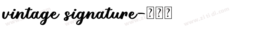 vintage signature字体转换
